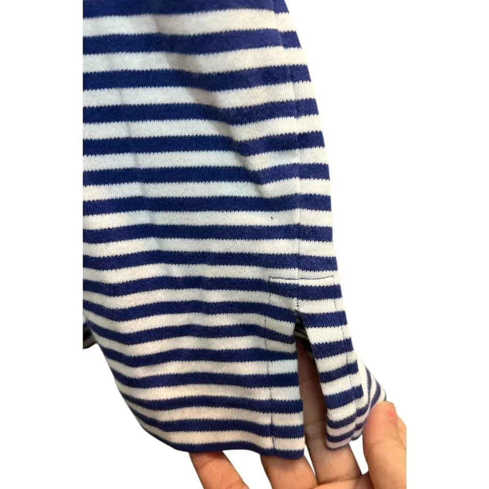 Lauren Ralph Lauren Polo Shirt Men's Large Short Sleeve White and Blue Stripes